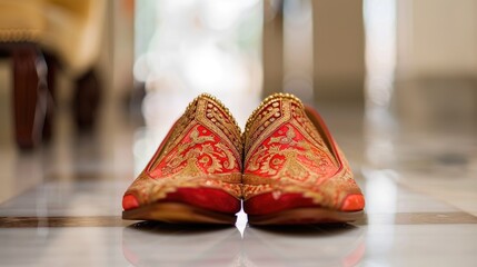 Indian groom traditional wedding shoes