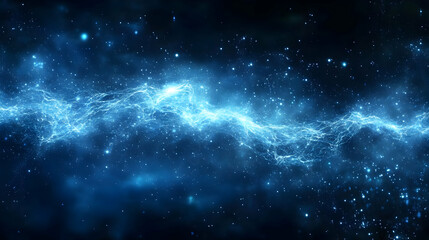 Fototapeta premium Cosmic Energy Flows Across Starry Night