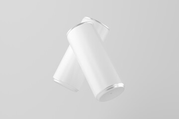 250 ml or 8.4 oz  Soda Can, Beer Can, Energy Drink Can White Blank 3D Rendering Mockup