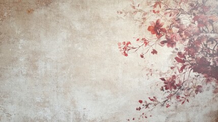 Elegant Floral Background with Subtle Textures and Warm Tones, Ideal for Celebratory Events, Weddings, or Artistic Projects Featuring Delicate Blossoms and Vintage Appeal