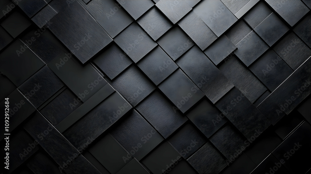 Aufkleber abstract dark squares interlock design, geometric pattern background texture