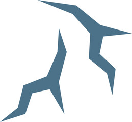 Abstract cracks symbolizing fragmentation or breaking.