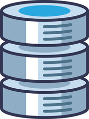 Stacked disks representing a database, symbolizing data storage and management.