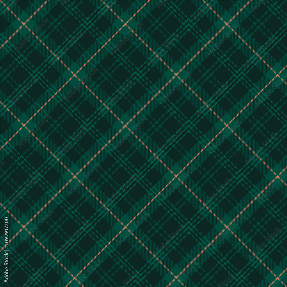 Canvas Prints plaid with twill weave repeat pattern.checkered tartan gingham seamless pattern in green.geometric g