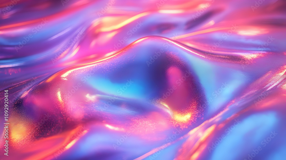 Poster fluid colors shift & flow dynamically in abstract art