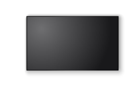 TV screen PNG. Modern stylish LED LCD panel. Large computer monitor display mockup.TV template. Vector illustration of a plasma TV monitor on a transparent background.	
