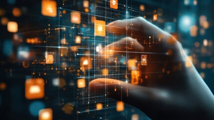 Obraz premium Digital relationship skills for virtual interactions, strengthening online connections