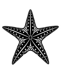 starfish silhouette vector illustration