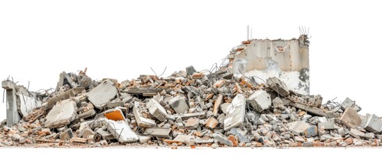 Pile of Rubble from Demolished Building