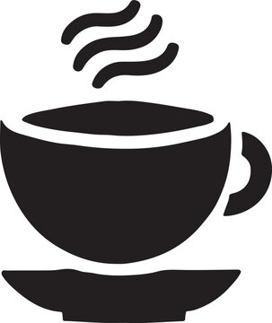 black coffee cup steaming clip art preview