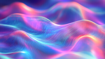 Obraz premium Vibrant Hues: Abstract Waves Flow Dynamically