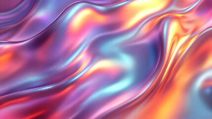 Iridescent Waves: Abstract Colorful Flowing Design