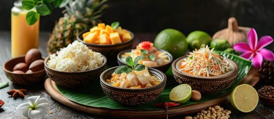 Delicious Thai Food Spread with a Tropical Twist