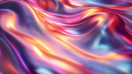 Obraz premium Fluid Colors Flowing Dynamically, Iridescent Shimmer Abstract Art