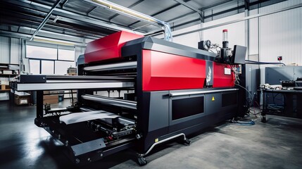 A photo of a rotary screen printing machine