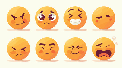 Fototapeta premium Playful Yellow Emoticon with Rolling Eyes Smiley Icon