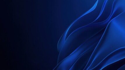 Obraz premium Abstract Blue Waves: A Digital Art Creation