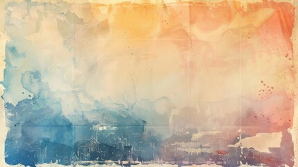 Watercolor Abstract Background featuring a harmonious mix of Warm and Cool Tones