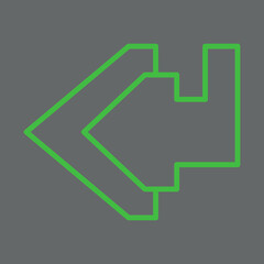 Curved Arrow Lefticon Design