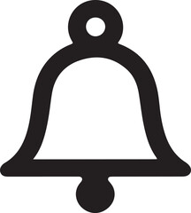 Sleigh Bell Vector Silhouette isolated on white background , illustration of a bell