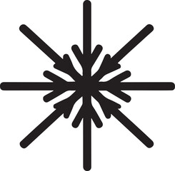 Snowflake icon vector Silhouette