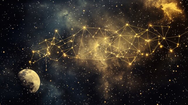 Celestial event featuring the twelve zodiac signs cosmic realm gigapixel high fidelity night sky astrological concept