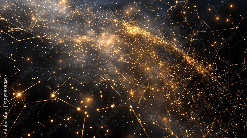 Poster exploring the night sky a gigapixel model of constellations digital space high fidelity visualizatio