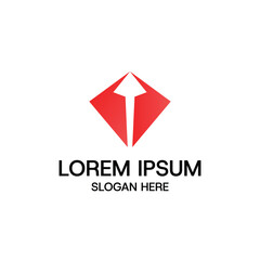 Creative Letter A with Arrow Logo Design