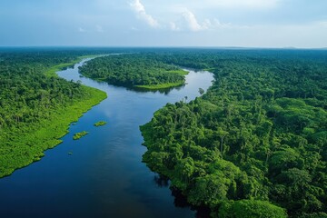 Naklejka premium Biodiversity conservation efforts, protecting and restoring natural habitats