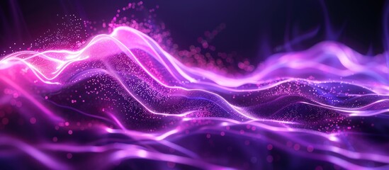 Fototapeta premium Abstract Purple and Pink Light Waves