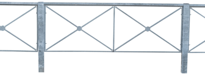 metal fence with handrail