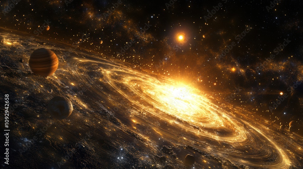 Poster exploring the outer solar system a captivating gigapixel view of celestial wonders in space