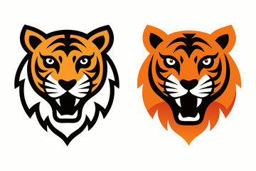 Angry Tiger Vector Illustration.