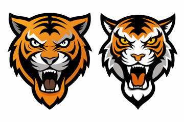 Angry Tiger Vector Illustration.