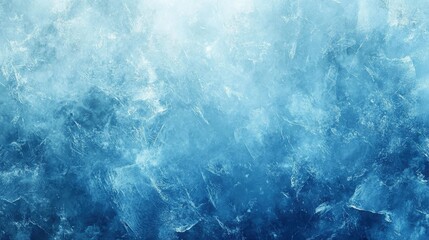 Fototapeta premium Frozen Texture, Beautiful winter natural blue ice texture of surface of frozen. Nature abstract pattern of white cracks. Winter seasonal background, mock up, flat lay, ice texture