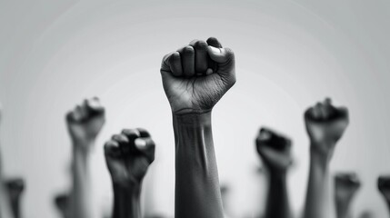 Fist protest hand activist people social fight crowd civil women strike rebellion black