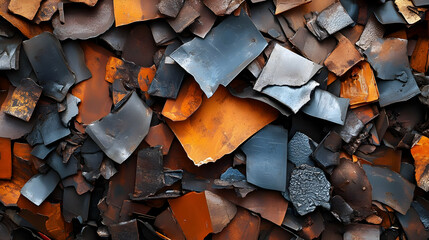Rusty Metal Scraps: Textures, Colors, and Industrial Forms