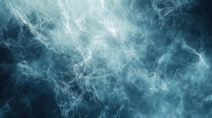 Obraz premium Frozen Texture, Beautiful winter natural blue ice texture of surface of frozen. Nature abstract pattern of white cracks. Winter seasonal background, mock up, flat lay, ice texture
