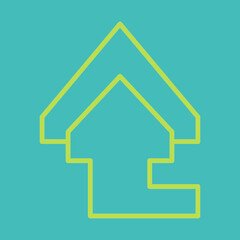 Curved Arrow Upicon Design