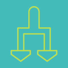 Obraz premium Split Arrow Downicon Design