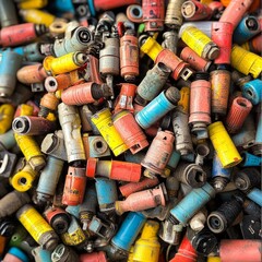 Automotive fuse pile.