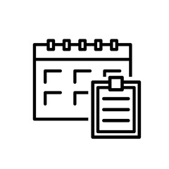 Calendar and notes icon