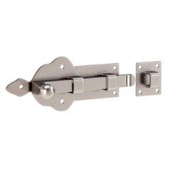 A silver lock and key with a silver plate