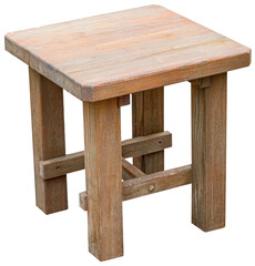 Wooden stool made by hand
