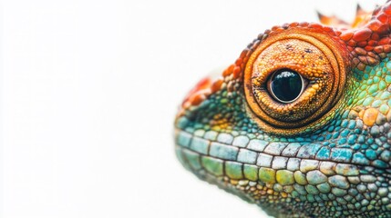Fototapeta premium A close-up of a vibrant lizard showcasing its colorful scales and intricate patterns.