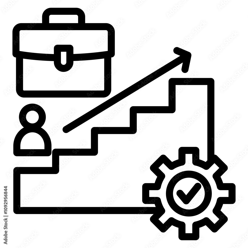 Poster career development icon element for design