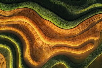 Colorful Patterns of the Palouse in Eastern Washington, AI generated illustration
