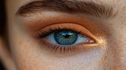 Obraz premium Close up shot of different people's eye man and woman boy and girl