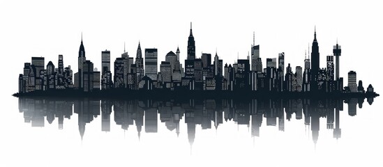Naklejka premium vector illustration of minimalist skyline with dubai, shanghai and tokyo buildings.