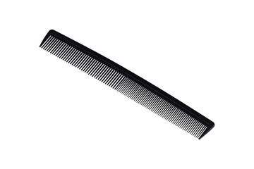 men's, plastic, black comb isolated from background